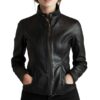 Women Sienna Black Leather Jacket a